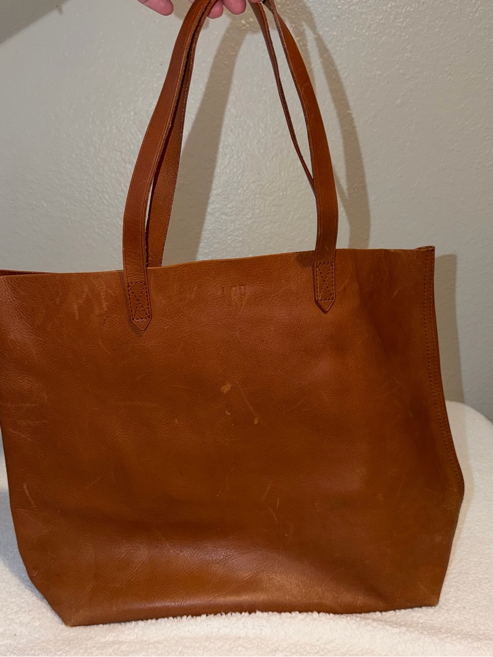 Madewell Classic Leather Tote Bag in Brown